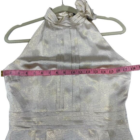 ANTONIO MELANI silk Sheath Dress Women 4 Halter Slimming Quiet Luxury Comfort - Picture 2 of 11